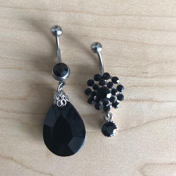 NEW Black Belly Button Rings - Picture 1 of 1